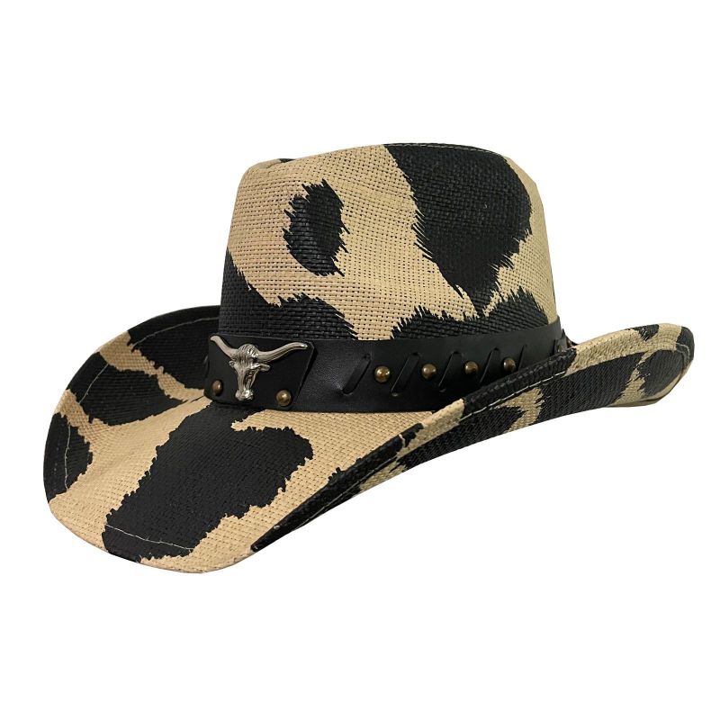 Cow Print Cowgirl Straw Hat Tiekėjas