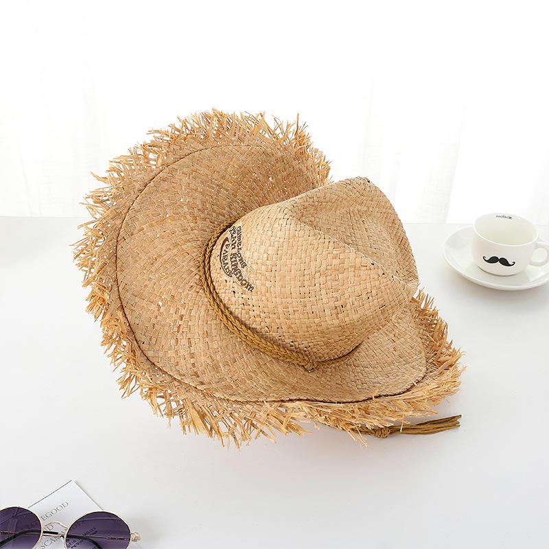 Siuvinėjimo logotipas Raffia Straw Cowboy Hat